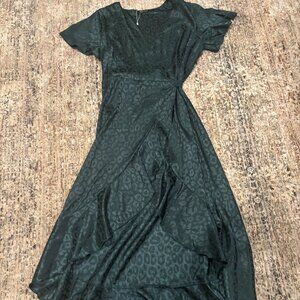 Dark Green Wrap Dress